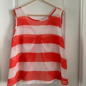 Truth Sleeveless Back Out Light weight see through Top